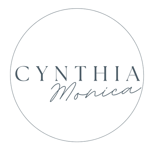 Circular logo with 'Cynthia Monica' text