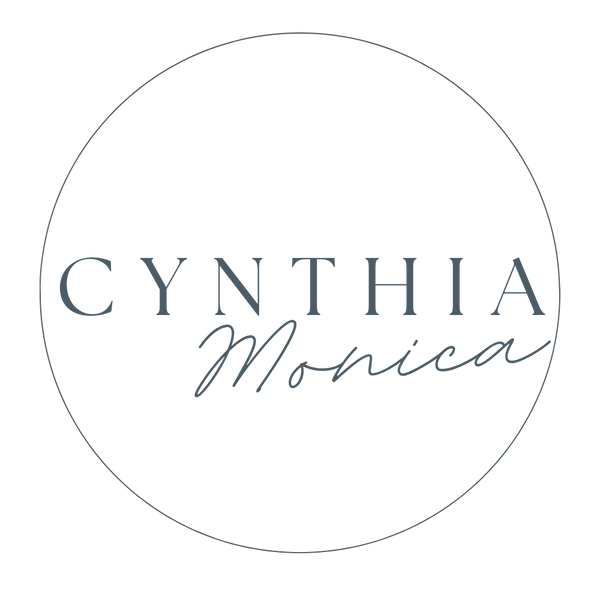 Circular logo with 'Cynthia Monica' text