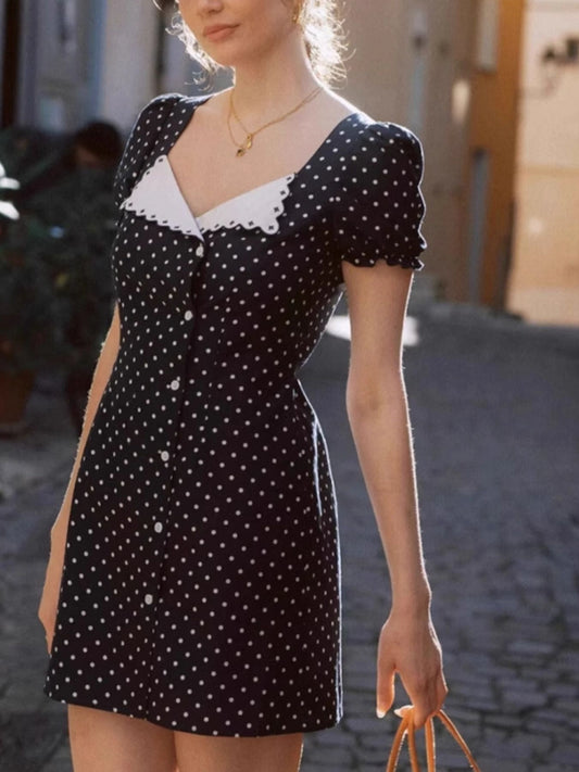 Soft Stretch Polkadot Dress